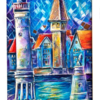 Lindau Blue Night Oil Leinwand 20x40