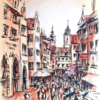 Lindau-Maximilianstraße,  Tusche Papier 30x40