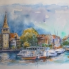 Lindau Hafen 3,  Aquarell auf Papier 40x30cm