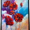 Mohn-im-Winter Acryl Leinwand 30x40