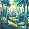 Im Wald, Acryl Leindwand 50x70