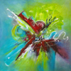 Rhapsodie in Green, Oil Holz 70x70